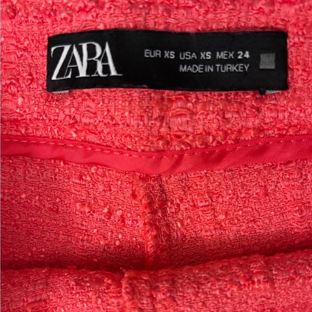 Zara Red Tweed Women's Skorts - Picture 5 of 5